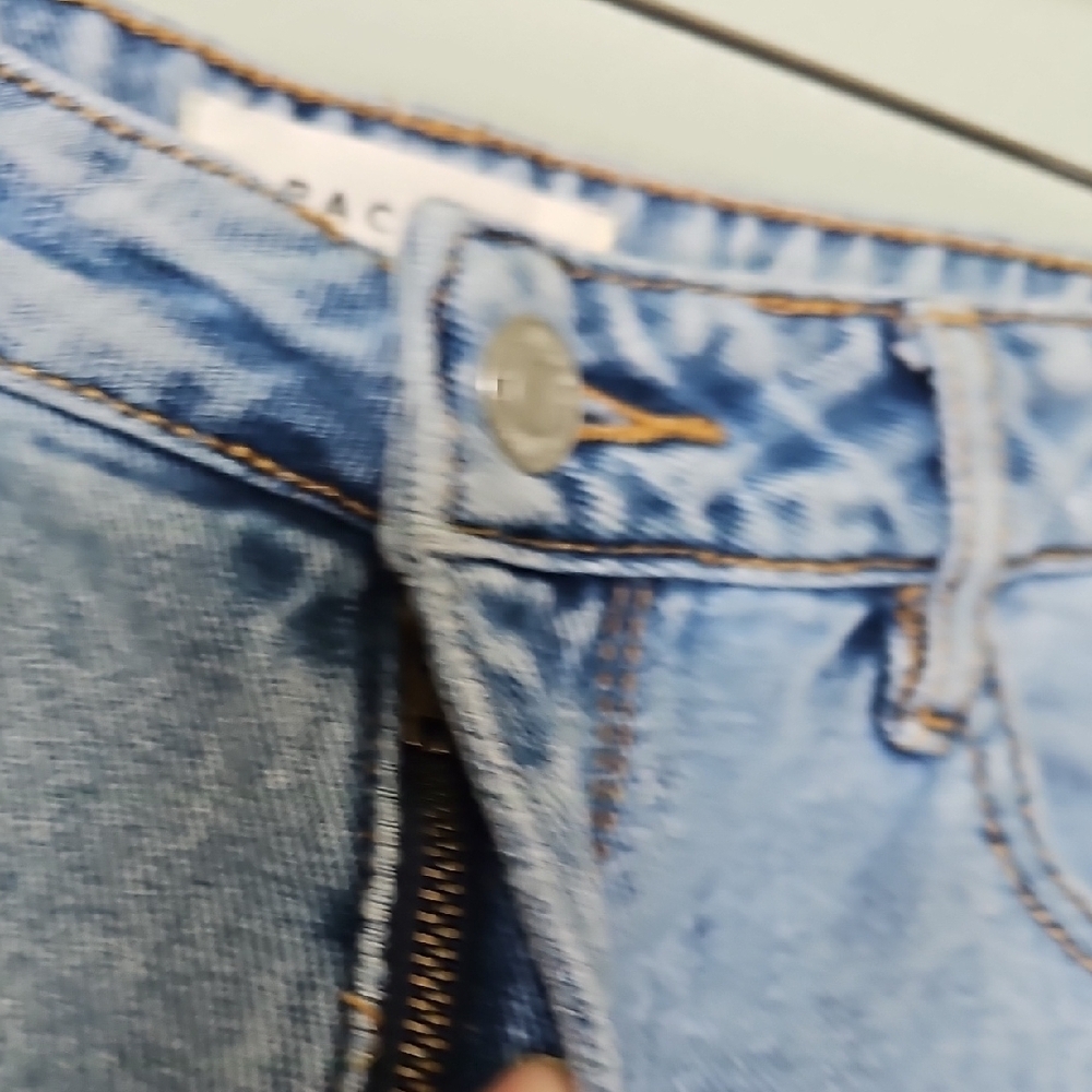 PacSun Size 28 VSCO High Waisted Cotton Denim Blue Cotton Women's Shorts - Picture 4 of 8